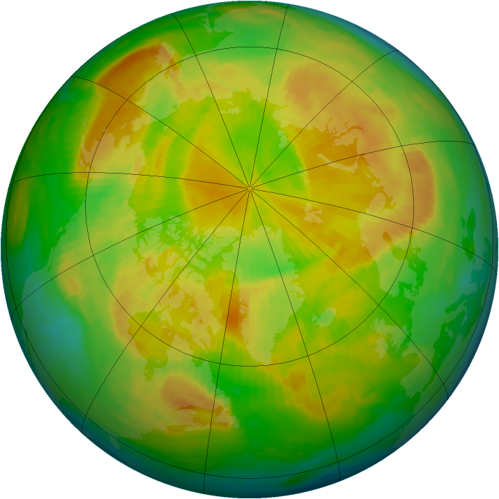 Arctic ozone map for 17 May 1997